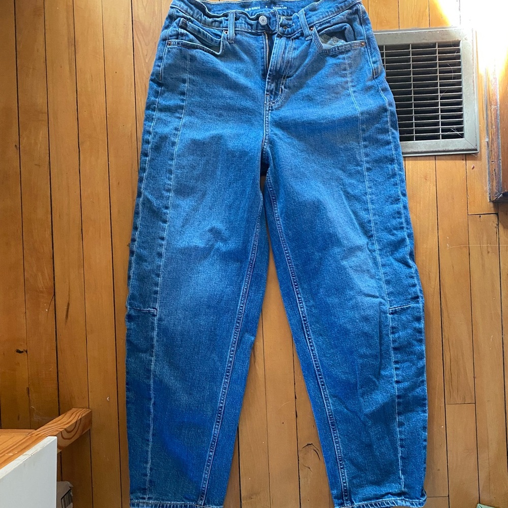 Old Navy Dark Blue Barrel Leg Jeans